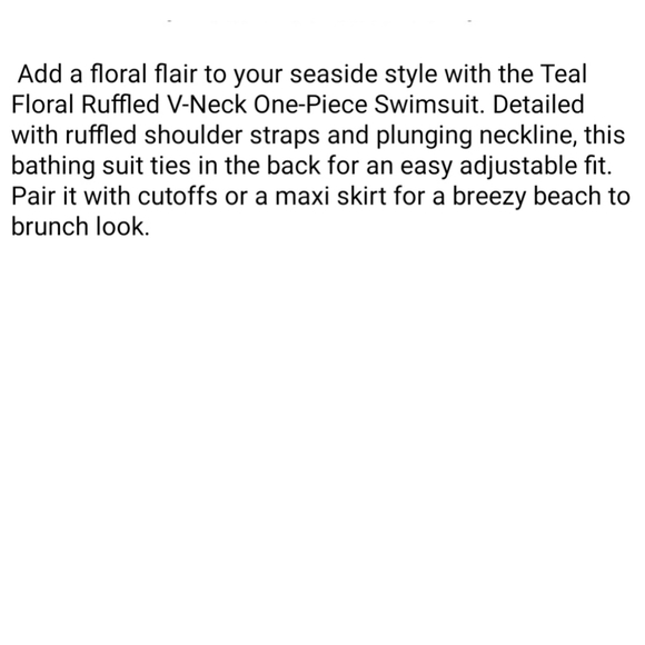 5⭐ ❤Floral Ruffled V neck One Piece Swimsuit - Picture 4 of 5